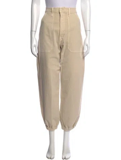 Pre-owned Mother Wide Leg Pants In Neutral
