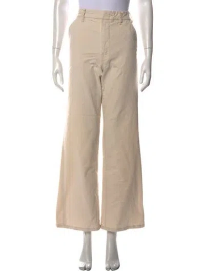 Pre-owned Mother Wide Leg Pants In Neutral