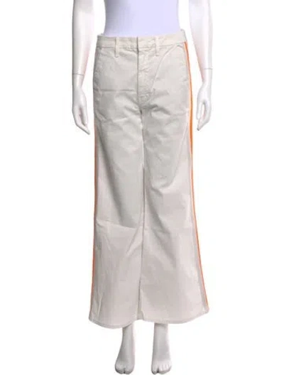 Pre-owned Mother Wide Leg Pants In Neutral