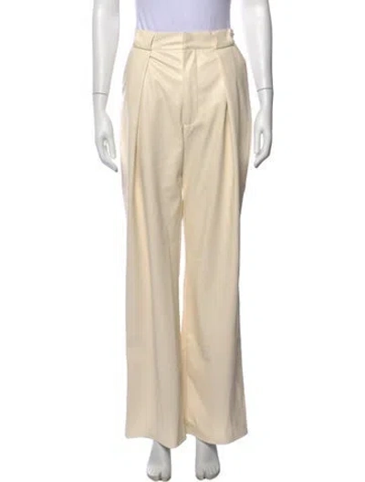 Pre-owned Mother Wide Leg Pants In Neutral