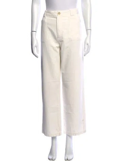 Pre-owned Mother Wide Leg Pants In Neutrals/white