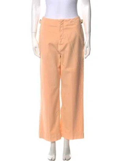 Pre-owned Mother Wide Leg Pants In Orange