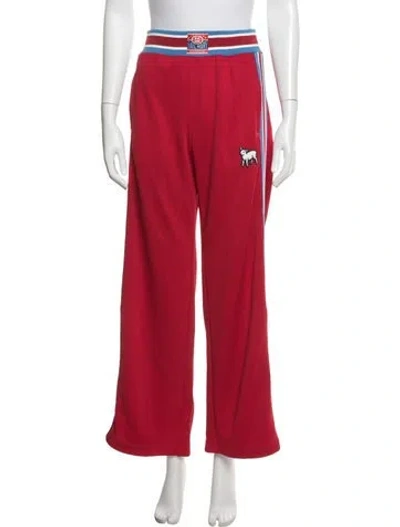 Pre-owned Mother Wide Leg Pants In Red
