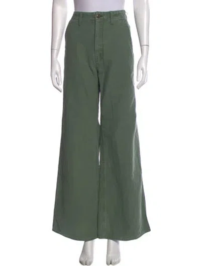 Pre-owned Mother Wide Leg Pants W/ Tags In Green