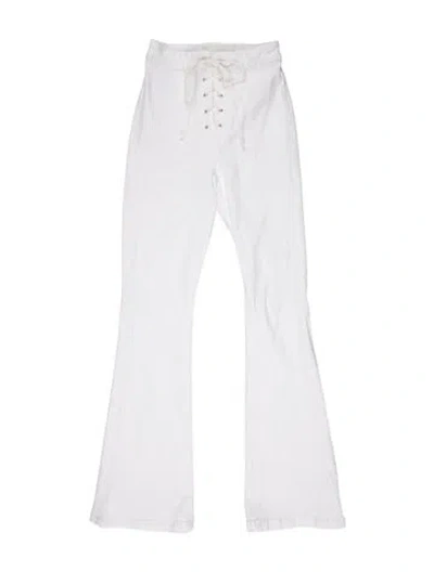 Pre-owned Mother Wide Leg Pants In White
