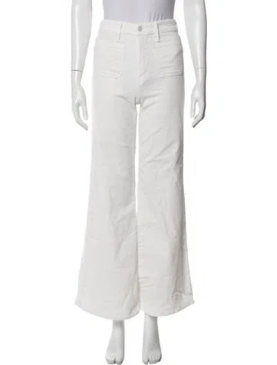 Pre-owned Mother Wide Leg Pants In White