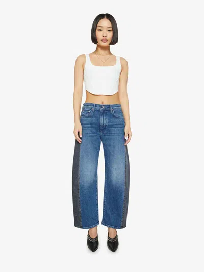Mother Wide Leg Petite Jeans In Multi