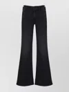Mother Wide-leg Trousers Belt Loops In Black