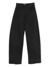 Mother Wide-leg Trousers In Black