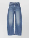 Mother Wide-leg Trousers Faded Wash In Blue