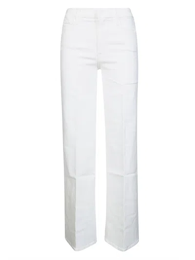 Mother The Twister Sneak High Waist Flared Wide Leg Jeans In White