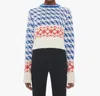 Mother Wide Sleeve Jumper Crop Sweater In The Longest Run In Multi