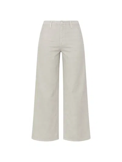 Mother Wide-leg Jeans In Brown