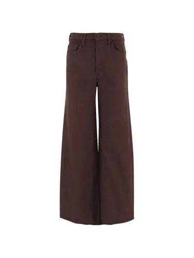 Mother The Undercover Sneak Denim Jeans In Brown