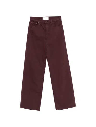 Mother Wide-leg Denim Jeans In Brown