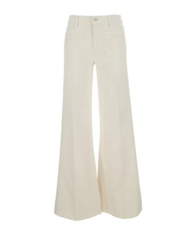 Mother Wide-leg Jeans In White