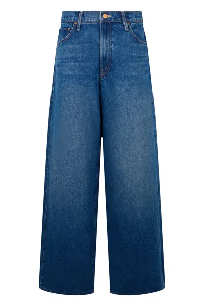 Mother Wide-leg Organic Cotton Jeans In Blue