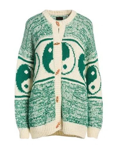 Mother Woman Cardigan Green Size Xs Cotton, Alpaca Wool, Acrylic, Viscose, Wool