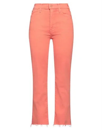 Mother Woman Jeans Salmon Pink Size 28 Cotton, Polyester, Elastane