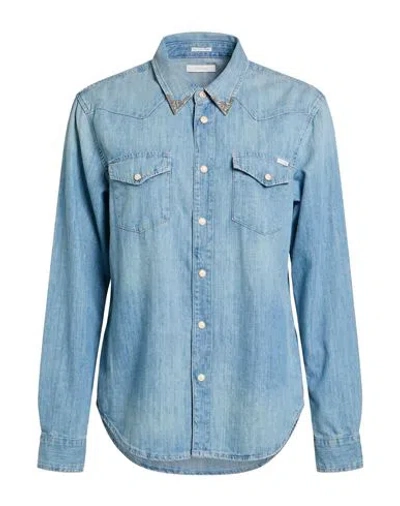 Mother Woman Denim Shirt Blue Size M Cotton