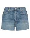 MOTHER MOTHER WOMAN DENIM SHORTS BLUE SIZE 28 COTTON, ELASTANE