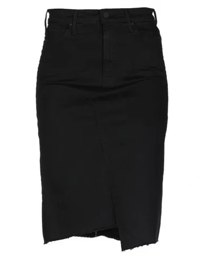 Mother Woman Denim Skirt Black Size 26 Cotton, Polyester, Elastane