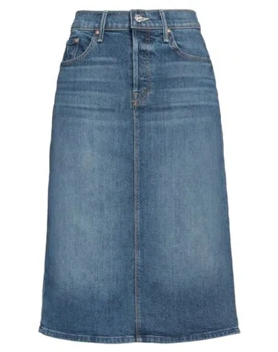 Mother Woman Denim Skirt Blue Size 28 Cotton, Elastane