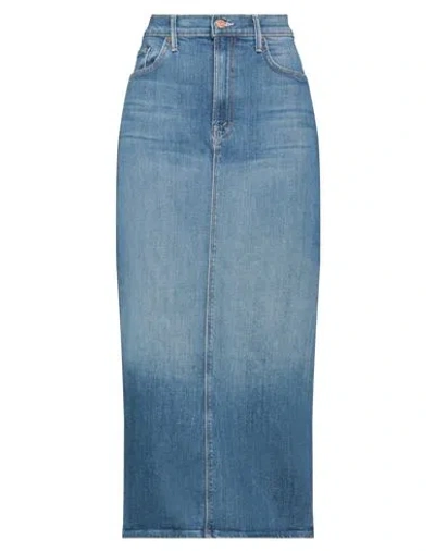 Mother Woman Denim Skirt Blue Size 30 Cotton, Elastane