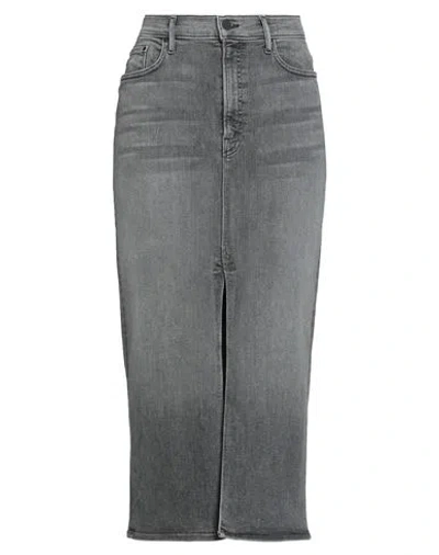 Mother Woman Denim Skirt Grey Size 31 Cotton, Elastane, Polyester In Gray