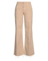 Mother Woman Jeans Beige Size 30 Cotton, Lyocell, Elastane In Brown