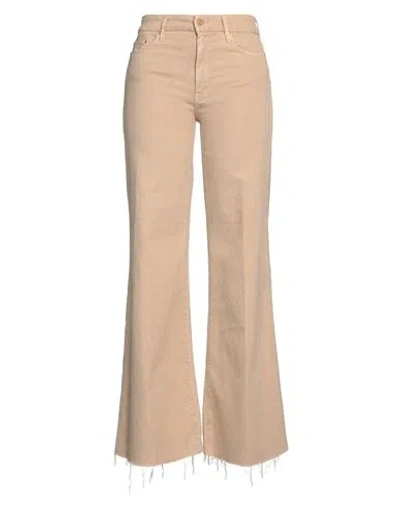 Mother Woman Jeans Beige Size 30 Cotton, Lyocell, Elastane In Brown