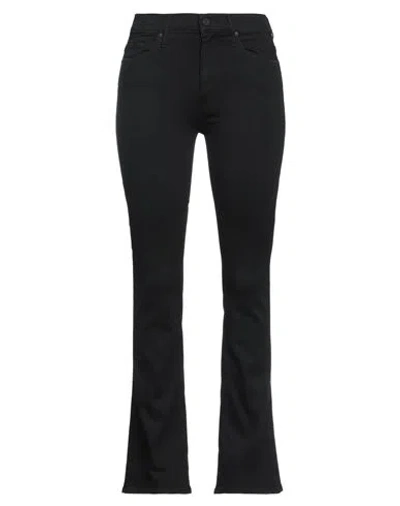 Mother The Hustler Ankle Fray Jeans In Black