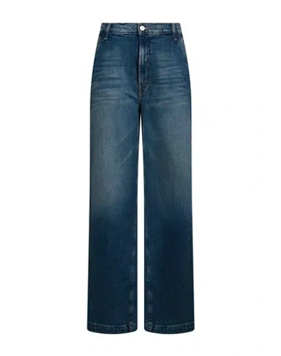 Mother Woman Jeans Blue Size 24 Cotton, Elastane In White