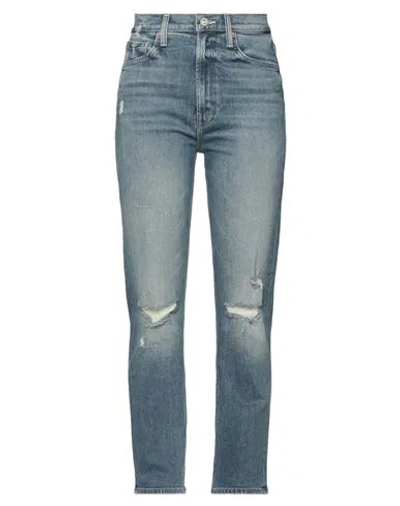 Mother Woman Jeans Blue Size 25 Cotton, Elastane