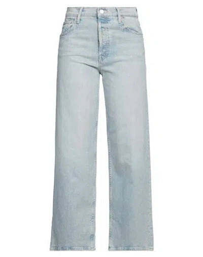 MOTHER MOTHER WOMAN JEANS BLUE SIZE 28 COTTON, ELASTANE