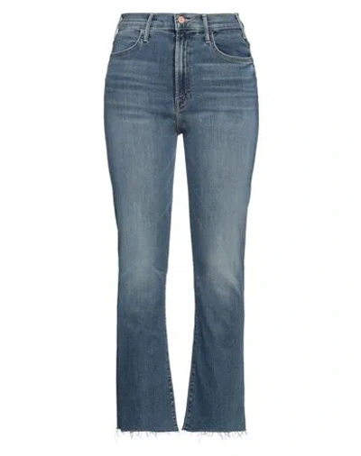 MOTHER MOTHER WOMAN JEANS BLUE SIZE 28 COTTON, POLYESTER, ELASTANE