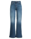 Mother Woman Jeans Blue Size 28 Cotton, Pre-consumer Recycled Cotton, Recycled Polyester, Lyocell, E In Black