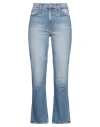 Mother The Outsider Flood Fray Ankle Jeans In Blue