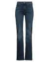 Mother Woman Jeans Blue Size 30 Cotton, Polyester, Polyurethane In Blue