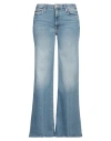 Mother Lil Hustler Roller Fray Jeans In Blue
