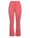 Mother Woman Jeans Brick Size 29 Cotton, Polyester, Elastane In Red