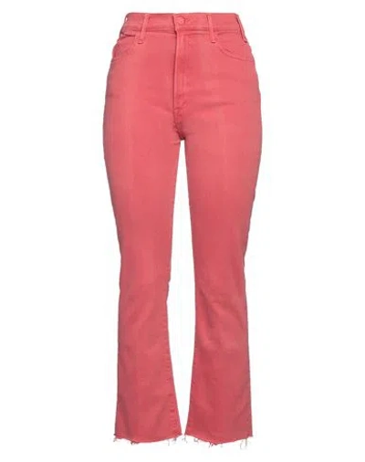 Mother Woman Jeans Brick Size 29 Cotton, Polyester, Elastane In Red