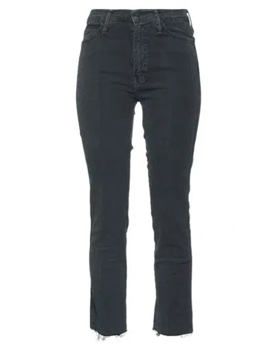Mother Woman Jeans Charcoal Size 26 Cotton, Lyocell, Elastane In Grey