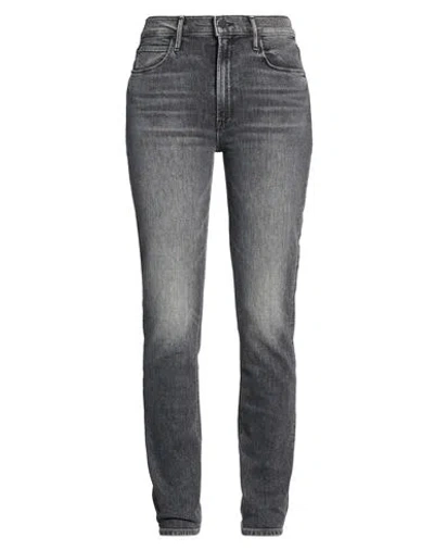 Mother Woman Jeans Charcoal Size 30 Cotton, Post-consumer Recycled Cotton, Elastane In Gray