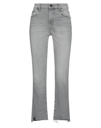 Mother Woman Jeans Grey Size 26 Cotton, Elastane