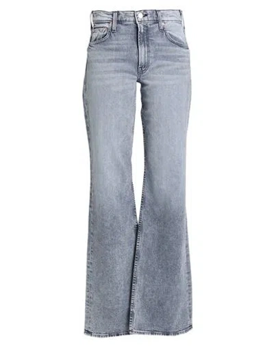Mother Woman Jeans Grey Size 30 Cotton, Elastane In Blue