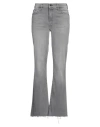 Mother The Insider High Waist Frayed Step Hem Crop Bootcut Jeans In Grey