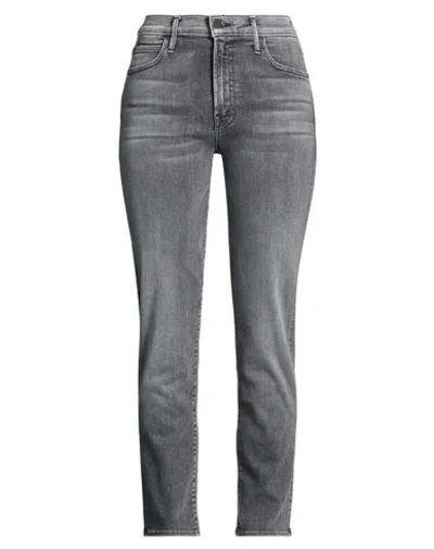 Mother Woman Jeans Grey Size 32 Cotton, Elastane, Polyester In Gray
