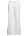 Mother Woman Jeans Ivory Size 29 Cotton, Polyester, Elastane In White