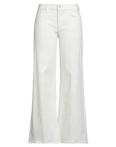 Mother Woman Jeans Ivory Size 29 Cotton, Polyester, Elastane In White